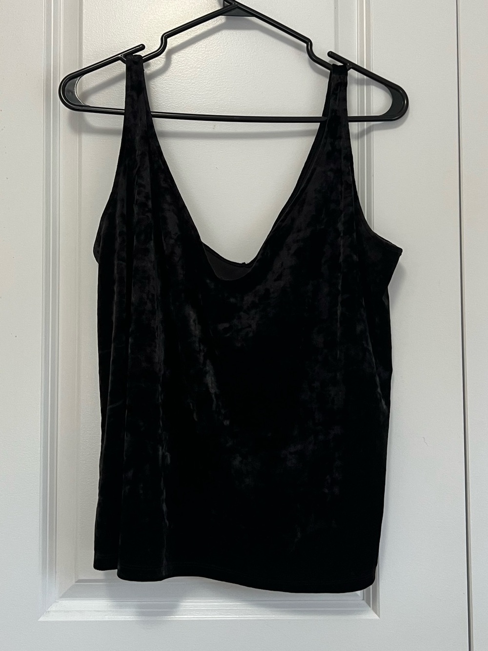 H&M Black Velvet V-Neck Camisole